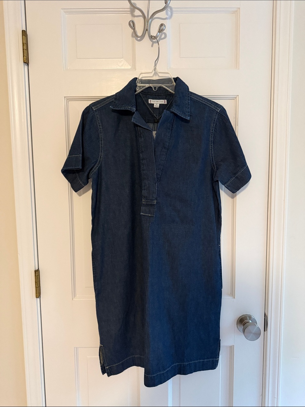 Tommy Hilfiger Indigo Denim Polo Mini Dress